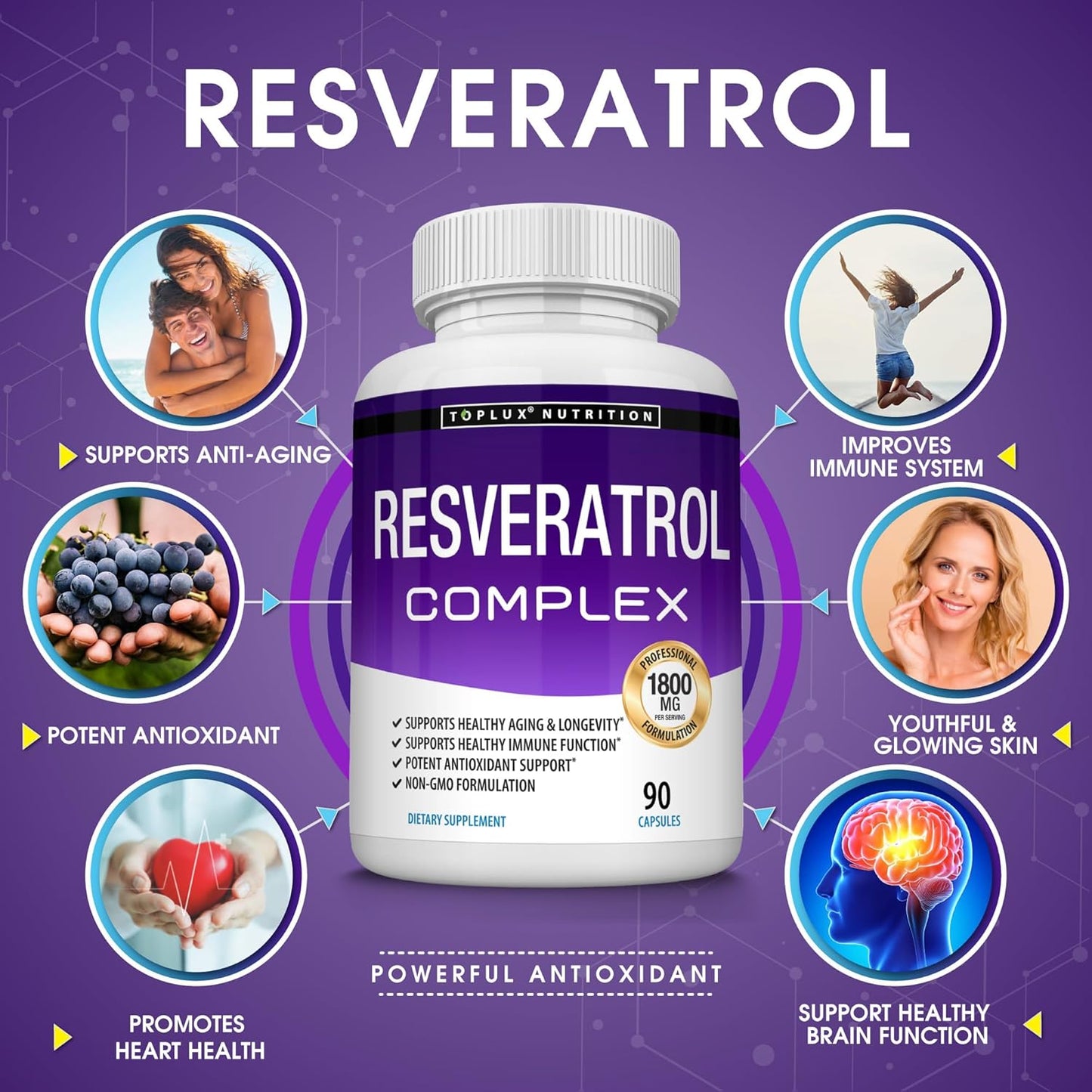 Resveratrol Supplement 1800Mg